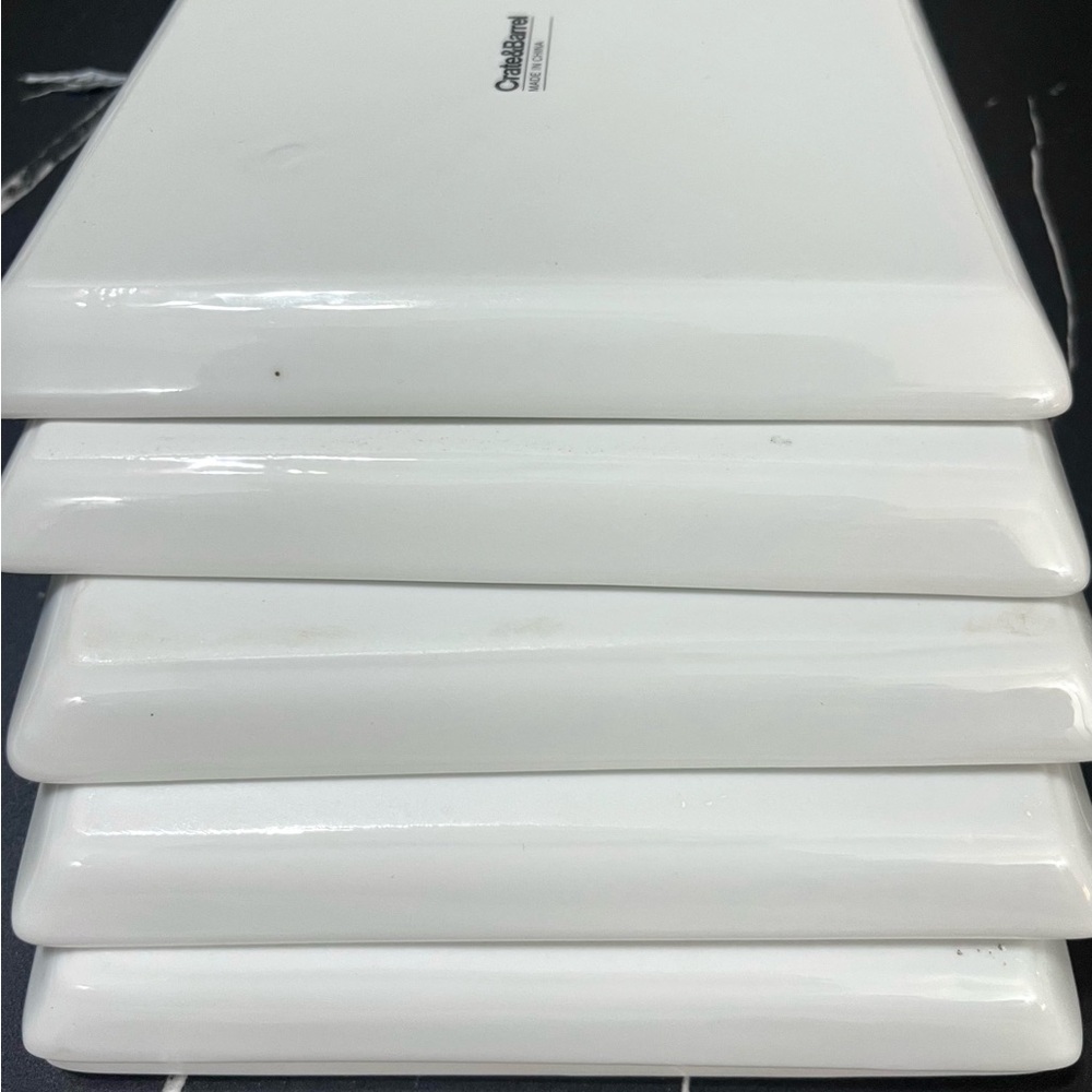 6 Crate & Barrel Road Trip City Scenes Appetizer Plates Global Cities 6” White - Picture 11 of 12